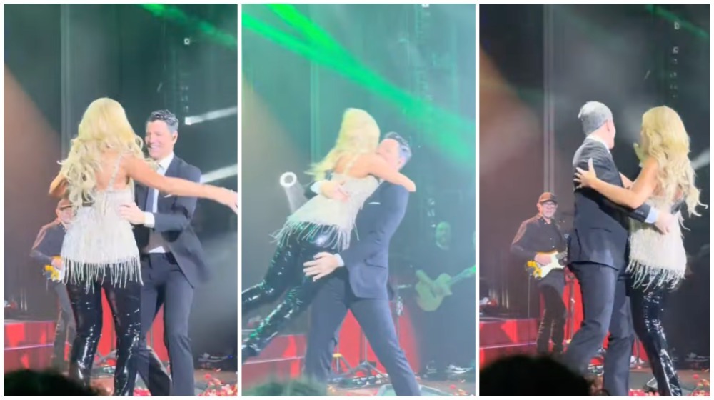 Σάκης Ρουβάς: Σκίστηκε το παντελόνι του όταν σήκωσε την Νατάσα Θεοδωρίδου στα χέρια του [βίντεο]